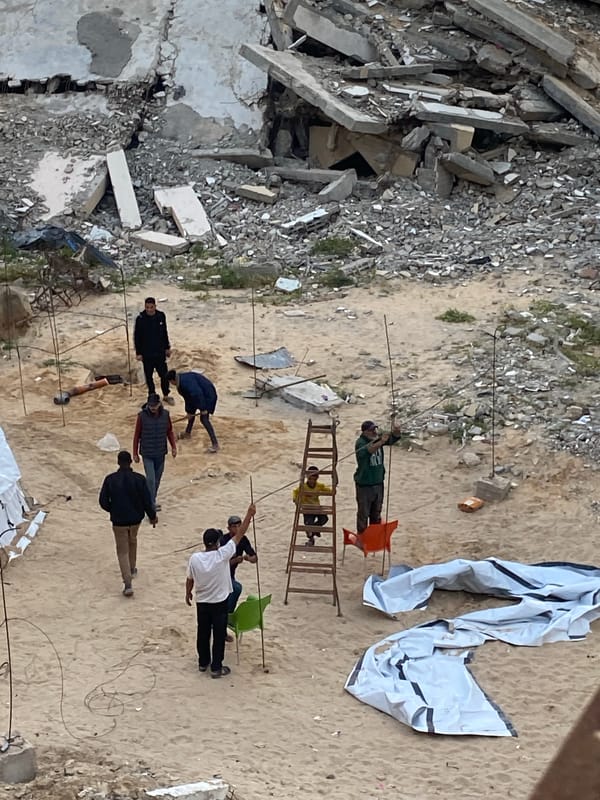 Extensive building damage and debris documented in Khan Yunis