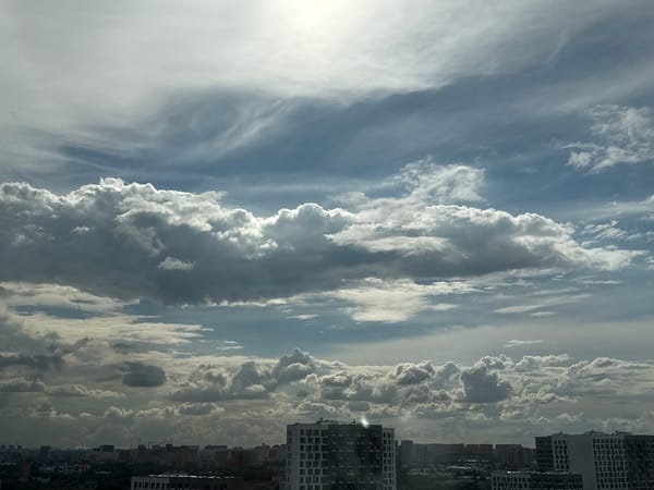 Cloudy skies and cake in Lyubertsy