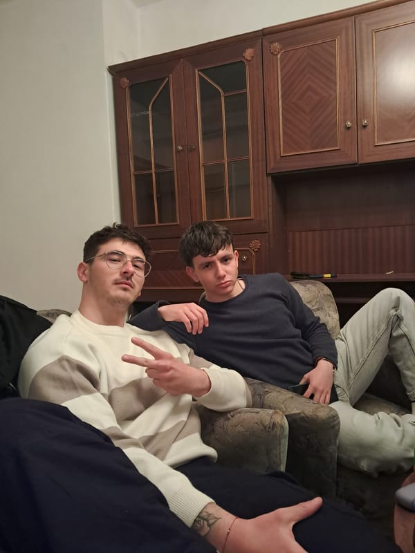 Young men gather for casual evening in Gabrovo