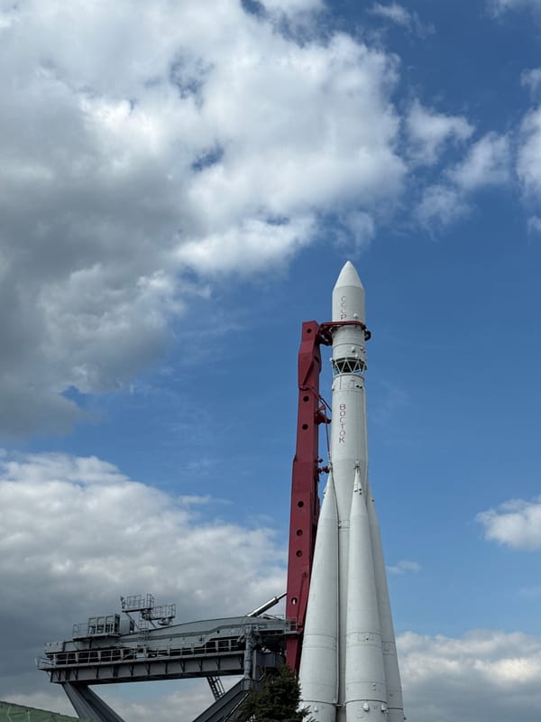 Vostok rocket spotted on launch platform in Moscow