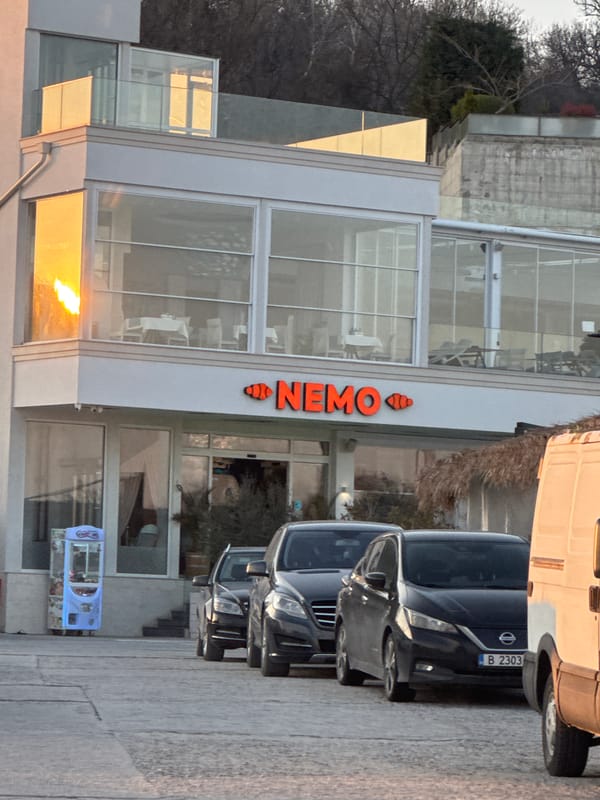 Nemo restaurant area documented in Varna, Bulgaria