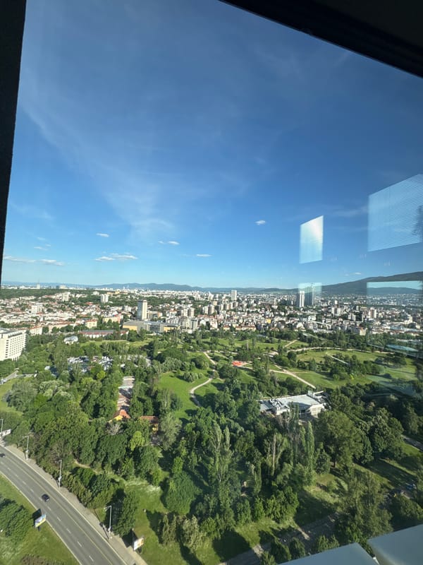 Sofia cityscape documented from multiple perspectives during afternoon hours