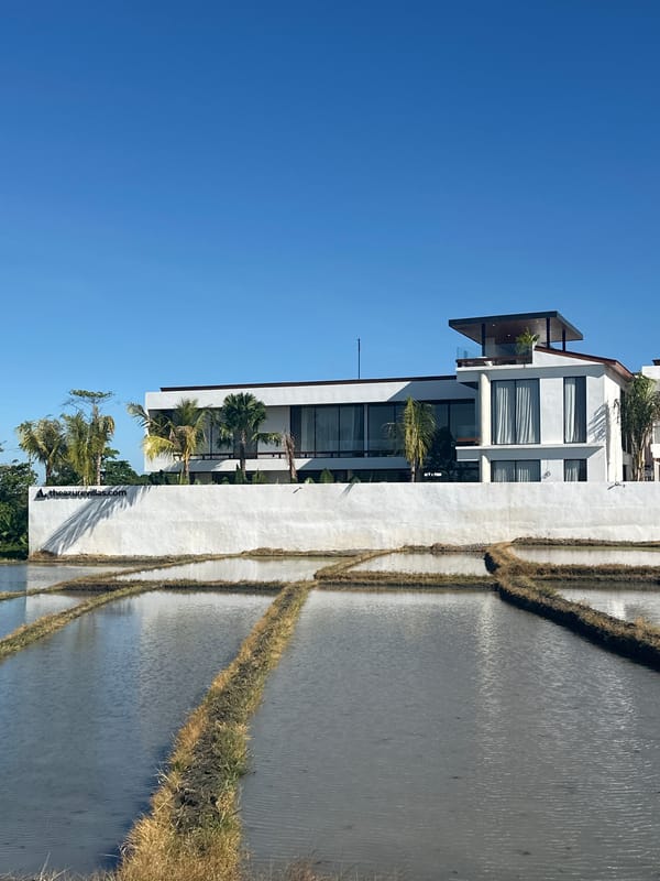 North Kuta villa and flooded rice fields documented Sunday morning