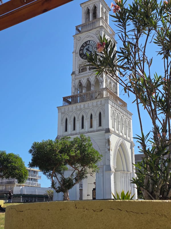 Historic Clock Tower photographed in Iquique, Chile