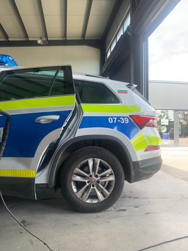 Bulgarian police vehicle spotted in Gabrovo industrial garage