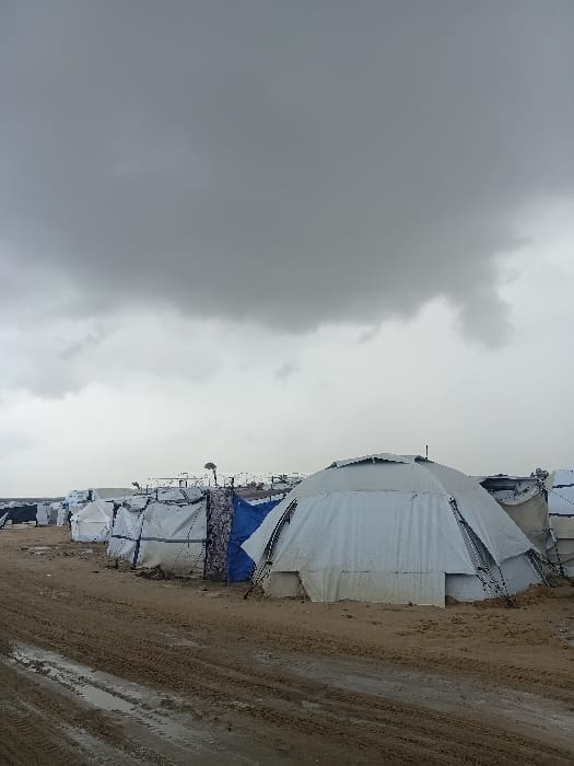 Muddy conditions documented at Khan Yunis displacement camp
