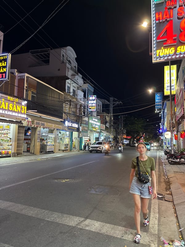 A night out moving through Nha Trang's streets, food spots, and city lights.