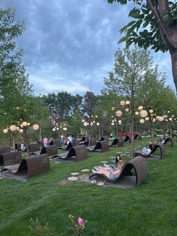 Evening park life documented across Krasnodar public spaces