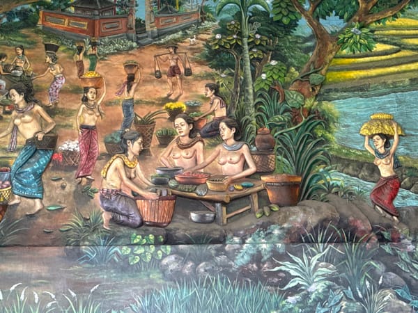 Traditional Balinese artwork and statues documented in Kuta