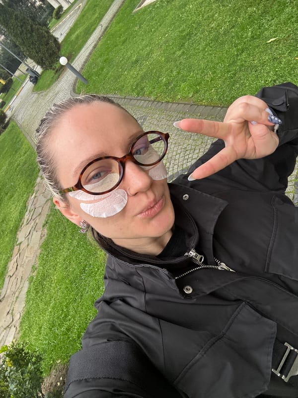 Woman's morning routine captured in Istanbul bathroom