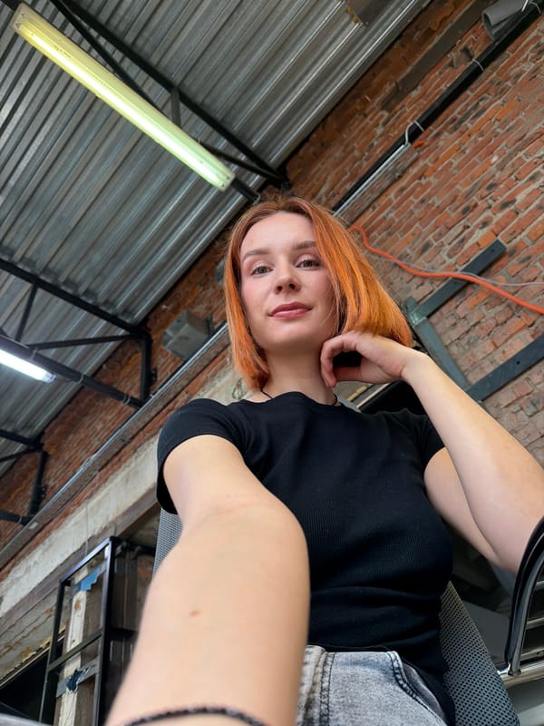 Woman takes selfies, walks outside in Chaikovsky, Russia