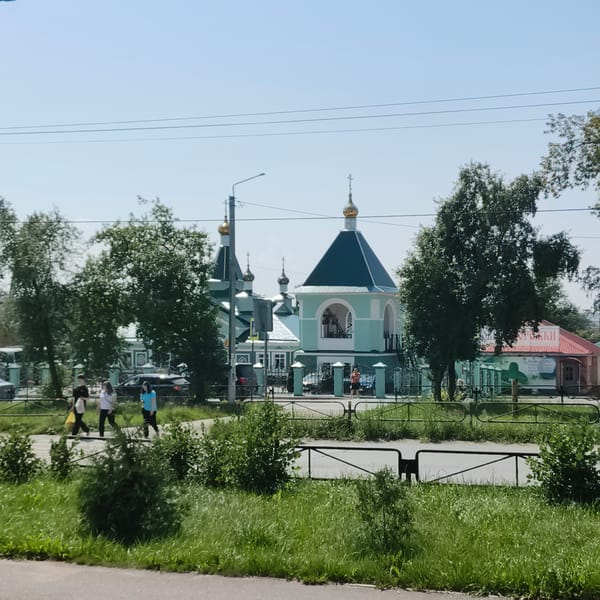Lazy summer morning in Chaikovsky, church domes and all