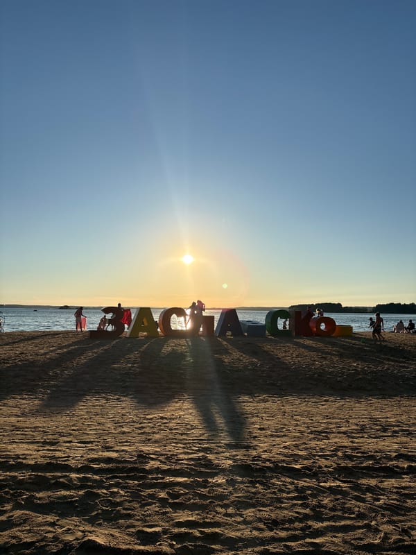 Summer evening at Zhdanovichy beach near Minsk