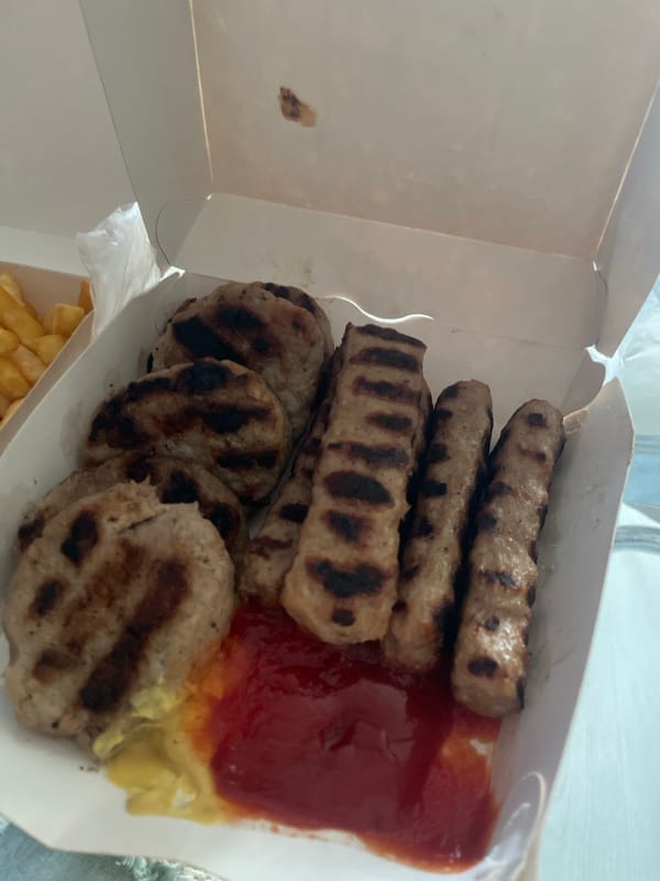 Takeaway meal documented in Sofia dining moment