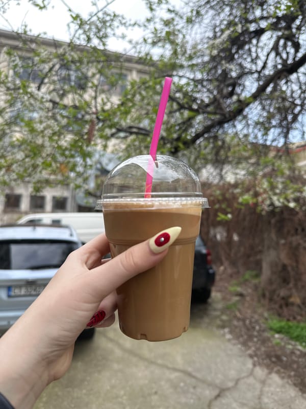 Coffee break captured on Stara Zagora street