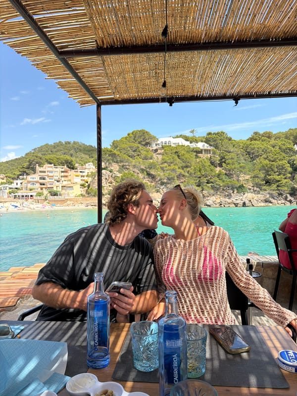 Mediterranean afternoon at Es Camp De Mar waterfront restaurant