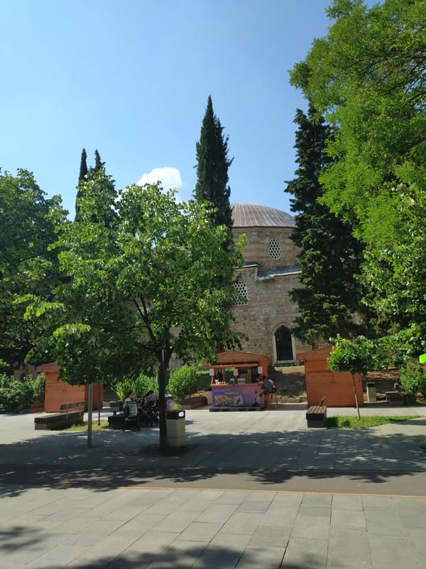 Afternoon walking tour documented through central Stara Zagora, Bulgaria