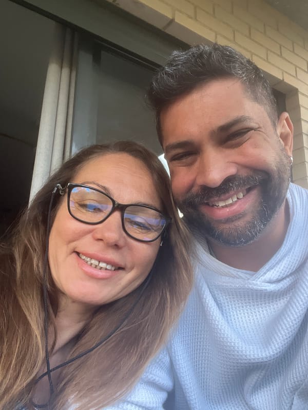 Couple Takes Selfie in Salou Spain