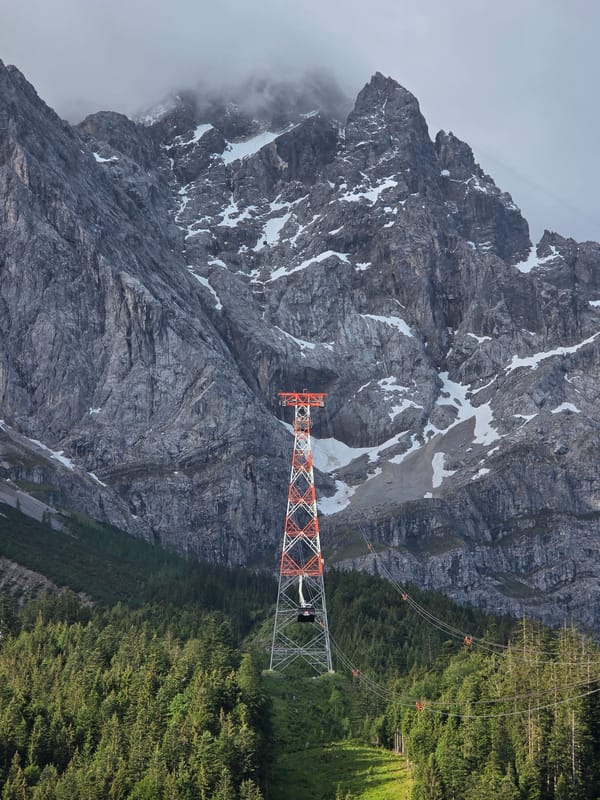 Morning observations capture Zugspitze mountain views in Grainau