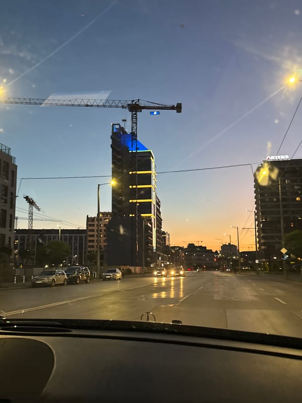 Sofia at golden hour: streets, cranes, and indoor moments