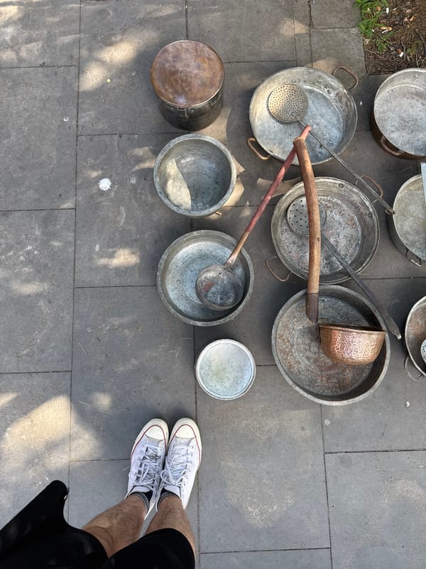 Antiques and secondhand goods at a Tbilisi street market