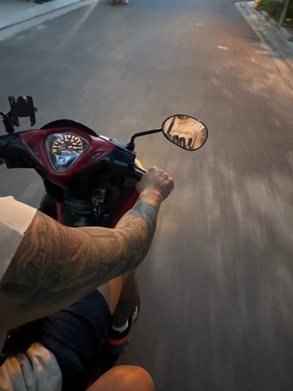 Motorcycle commute to gym workout session in Nha Trang