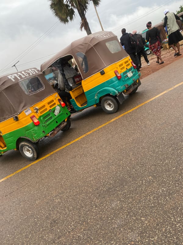 Ordinary morning street life across Rafin Par, Nigeria