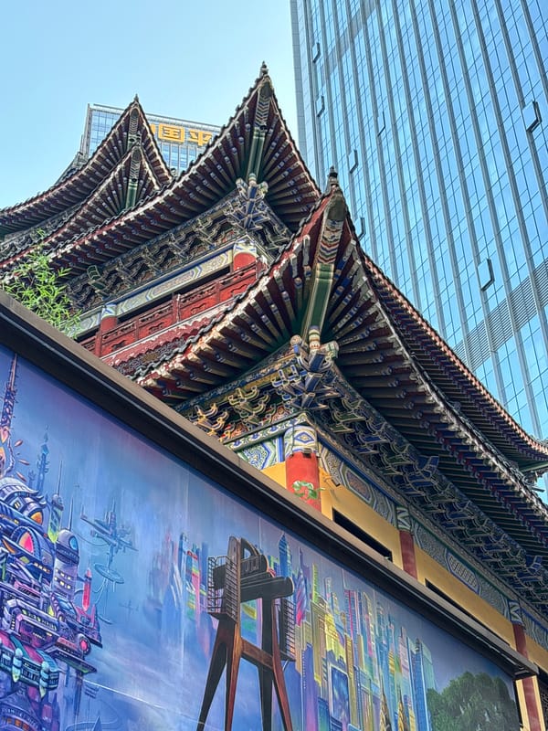 Traditional meets modern architecture observed in Yuzhong District