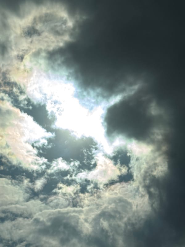 Dramatic cloudy sky observed in Losevo, Russia