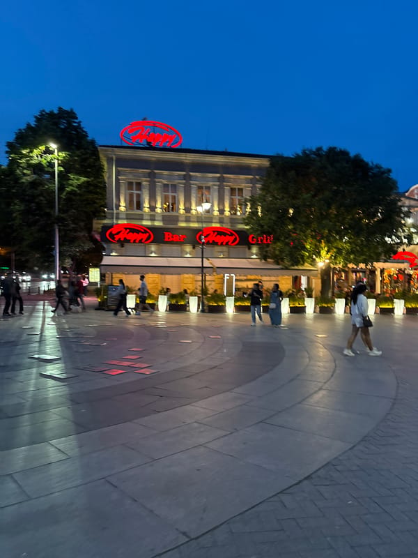 Evening street life and entertainment documented across Varna Bulgaria
