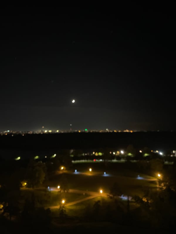 Nighttime views of Belgrade captured from multiple vantage points