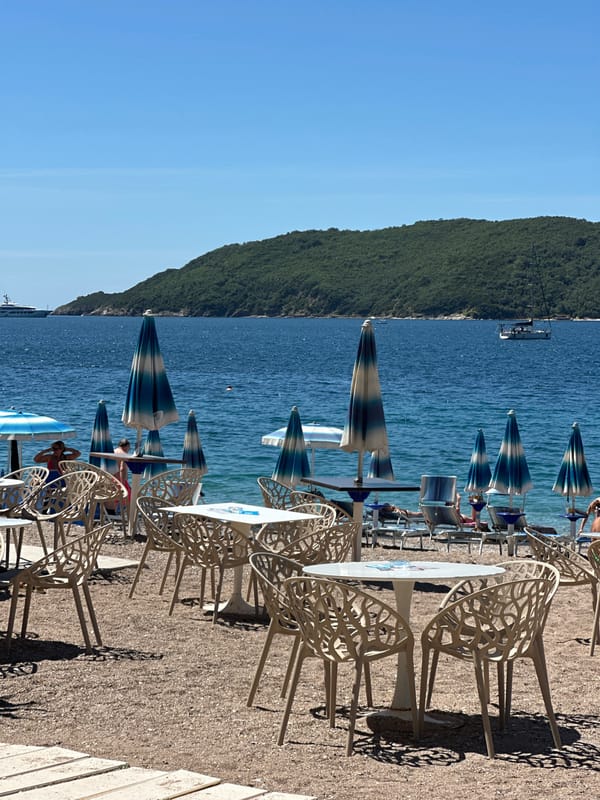 Morning coastal scenes documented in Budva, Montenegro tourist area