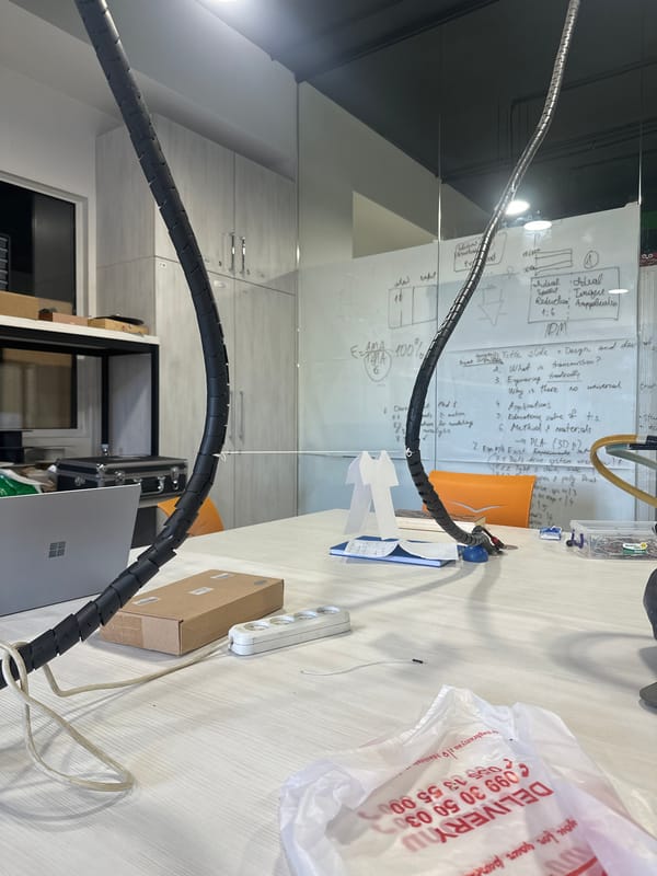 Cluttered workspace documented in Yerevan office area
