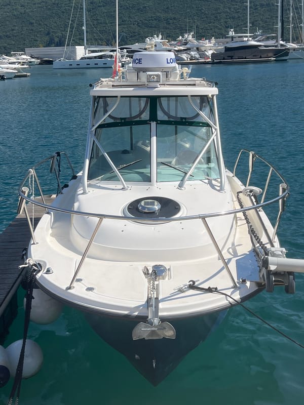 Sunny afternoon marina tour documented across Montenegro coastal towns