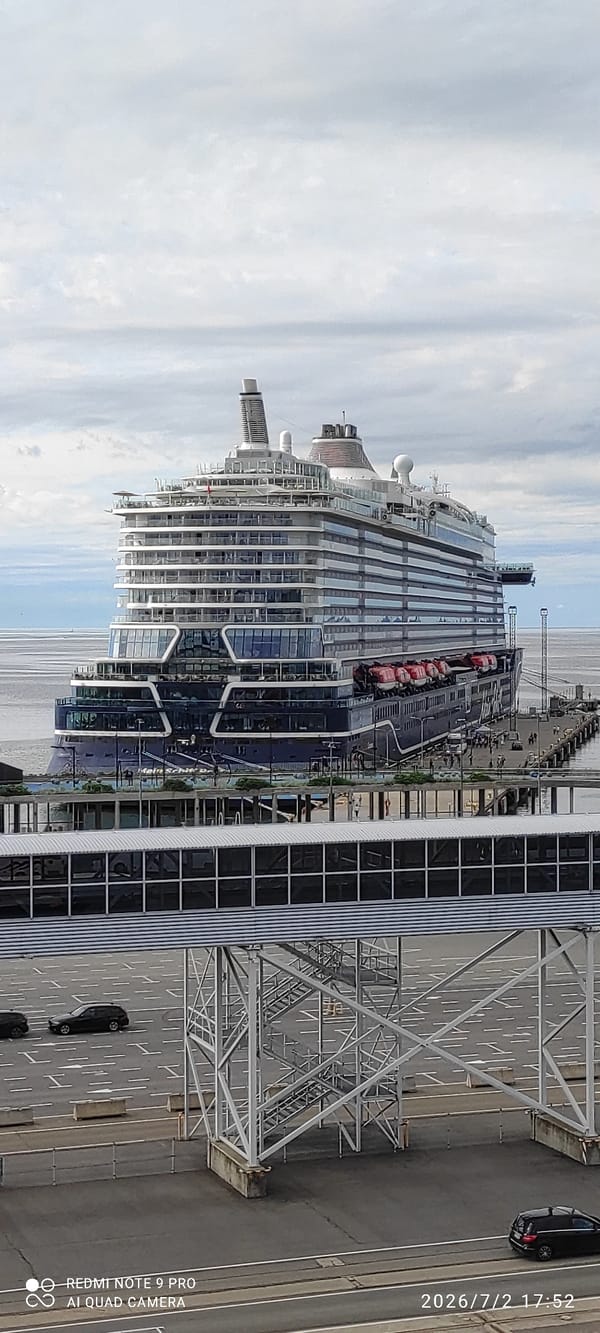 Finlandia and Mein Schiff side by side at Tallinn's port