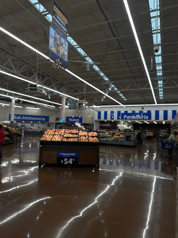 Walmart store interior documented in Jesús del Monte, Mexico