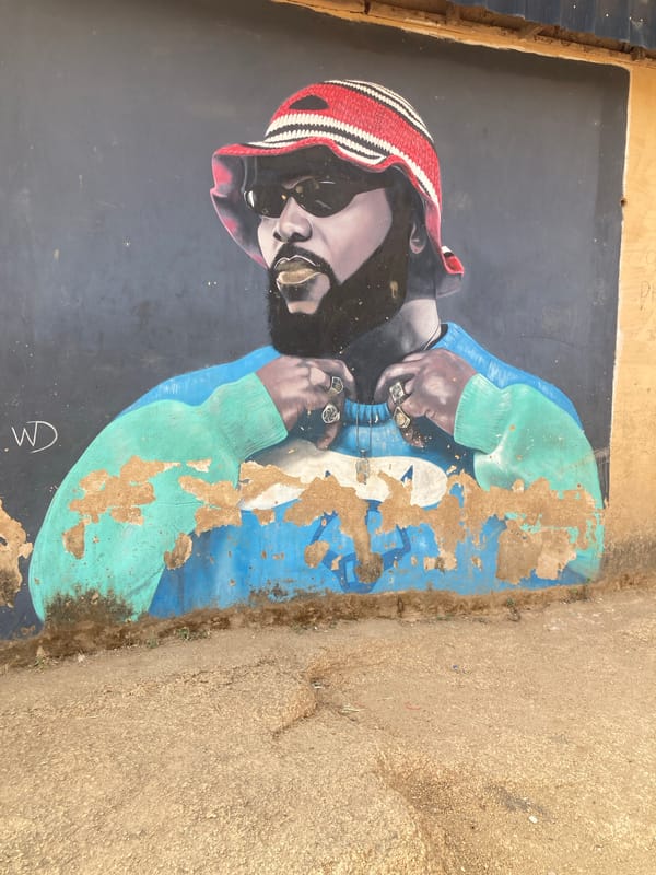 Street mural spotted in Jos shows man with jewelry