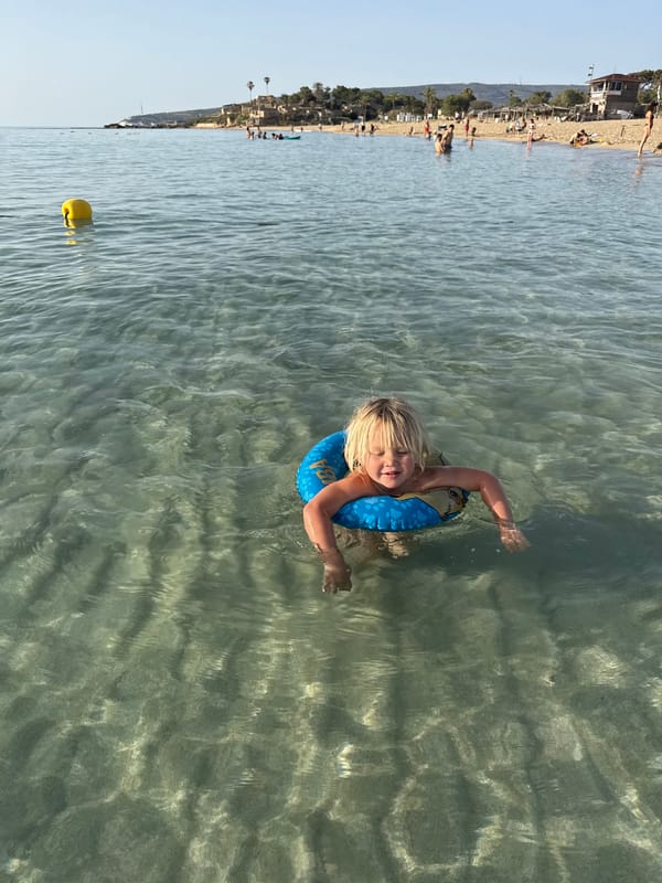 Families enjoy sunny afternoon at Nahariah beach