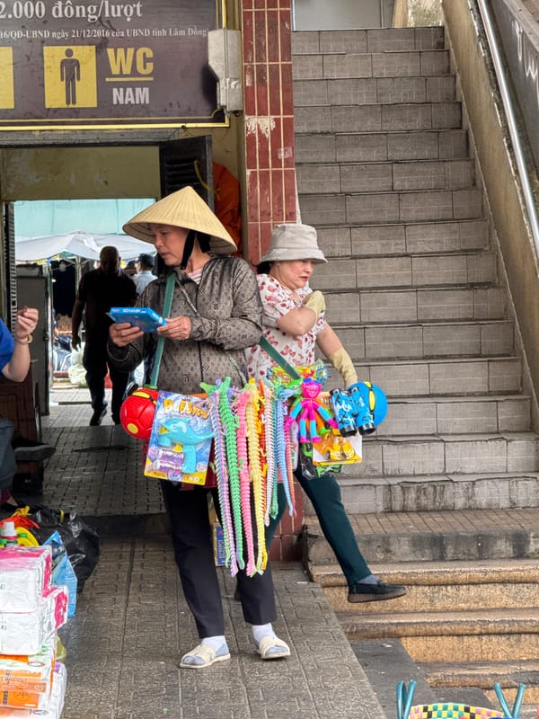 Daily market life documented in Da Lat Vietnam