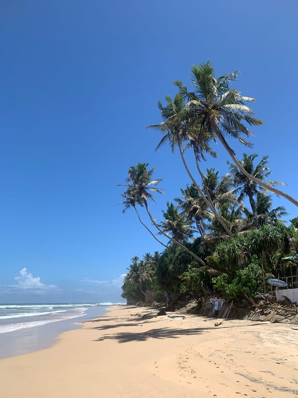 Dawn beach tranquility captured in Ahangama, Sri Lanka