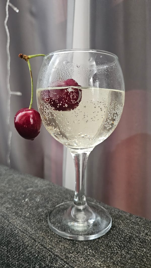Festive drinks, fruit, and a decorated Christmas tree in Sevastopol