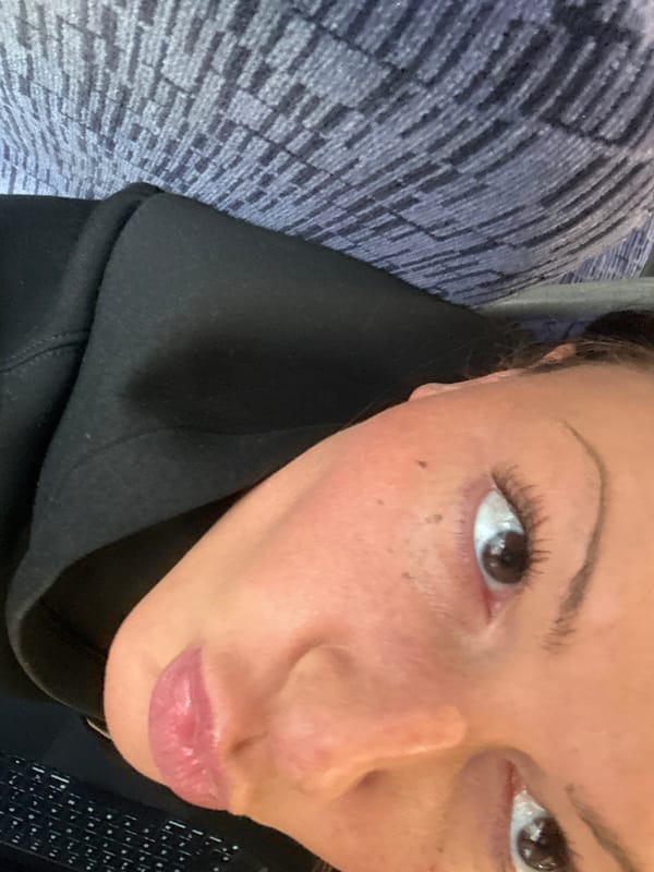 Woman takes morning selfie in Tunbridge Wells