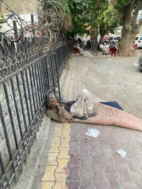Homeless individuals documented on Quetta streets