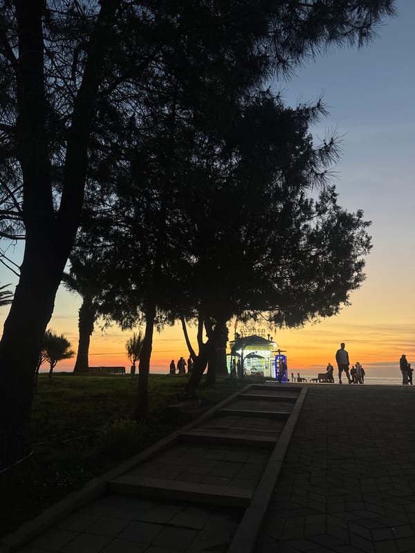 Sunset moments captured along Batumi's Black Sea promenade
