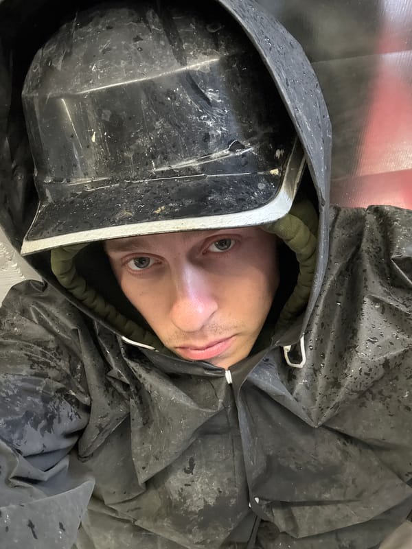 Moscow construction worker's morning concrete pour, June 2026