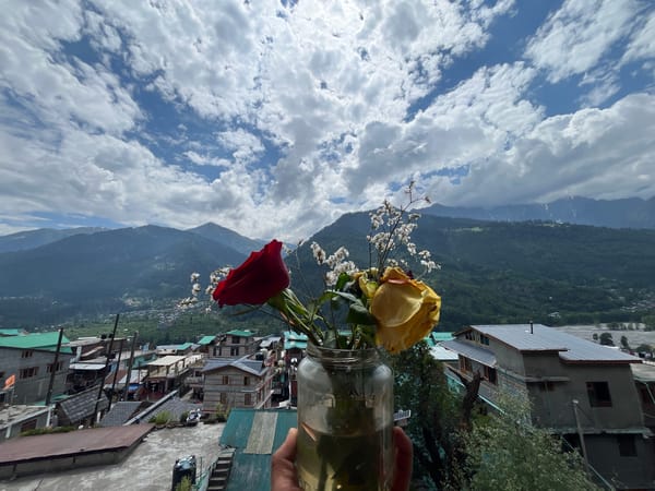 A busy mountain village morning in Vashisht, Himachal Pradesh