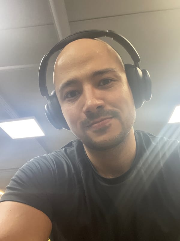 Man in headphones photographed in Izhevsk building