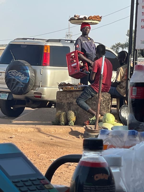 Daily street commerce captured in Bukuru, Nigeria