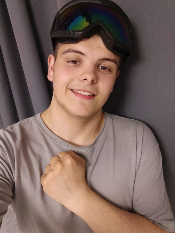 Young man poses for photo session in Andreyevo, Russia