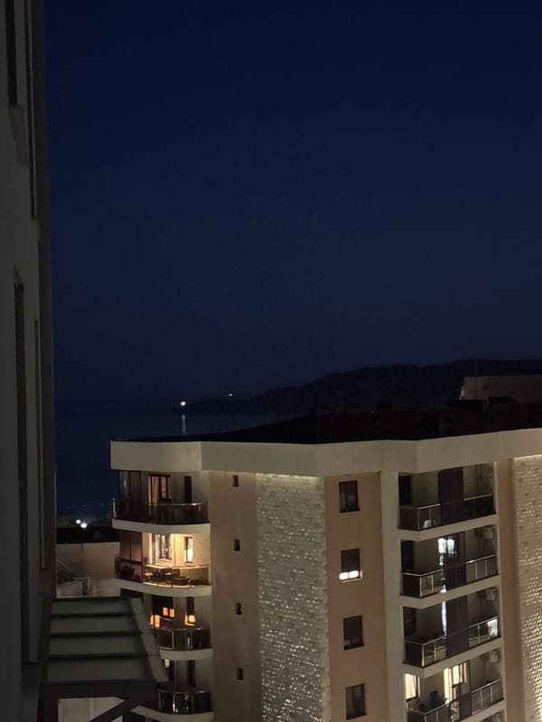 Balcony evening in Boreti, coastal Montenegro